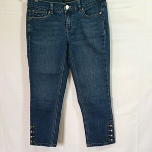 White House Black Market Blue Cropped Jeans